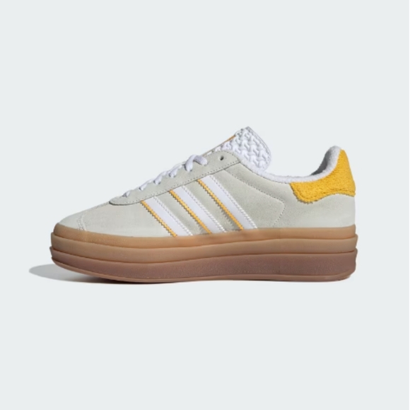 New! adidas Originals Women's Gazelle Bold Shoes - Light Yellow - Picture 5 of 9